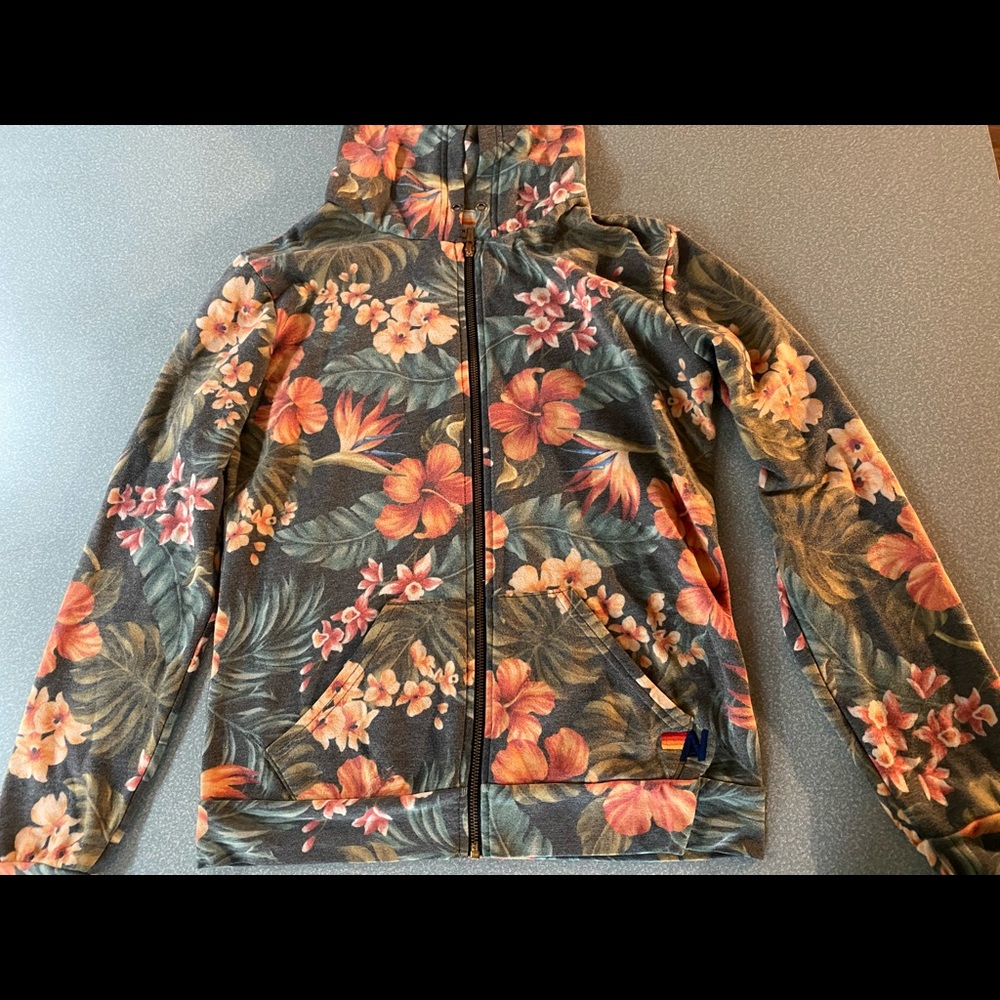 RARE! Vintage floral style Aviator Nation hoodie